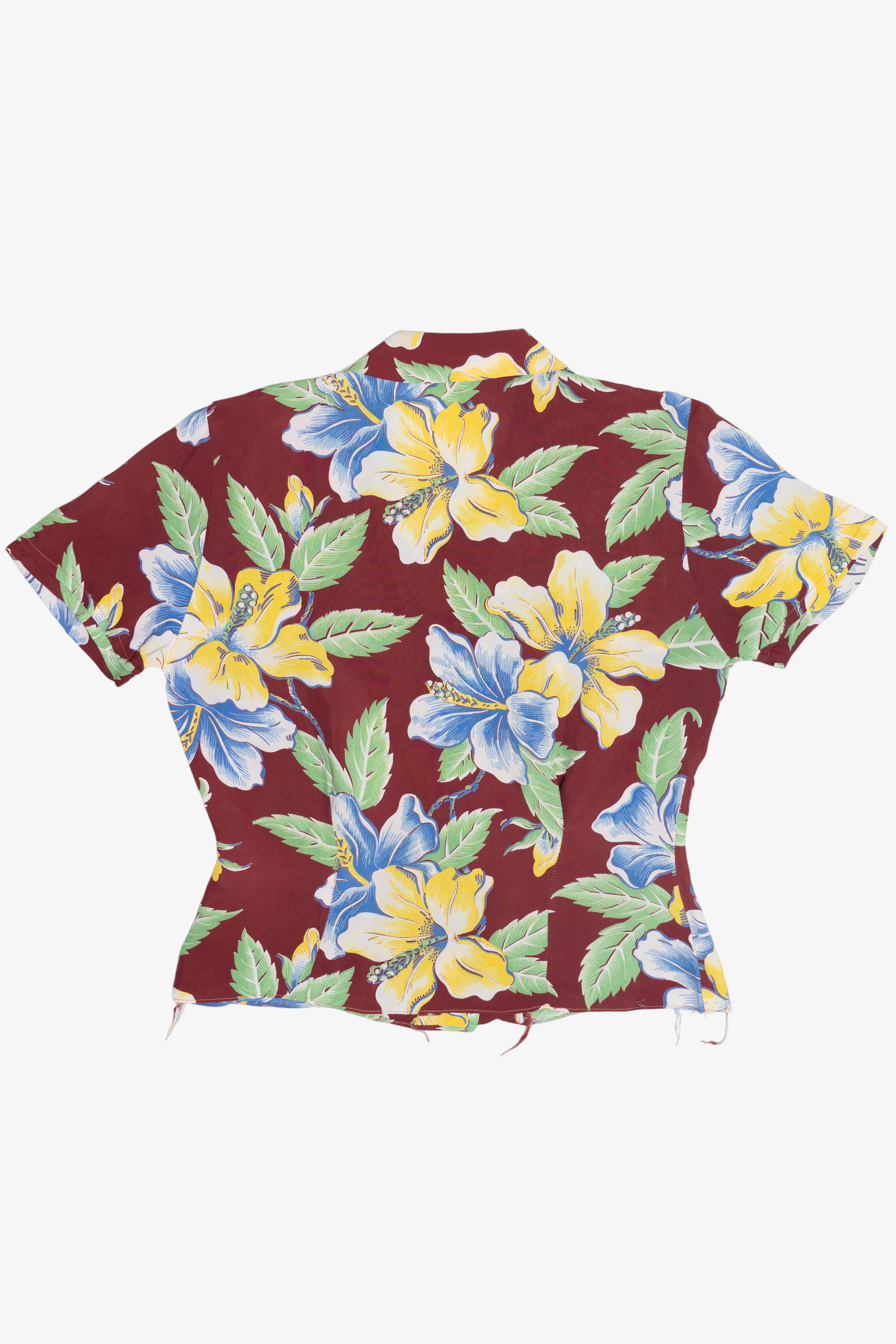Rare Vintage Hawaiian Women's Shirt With Loop Collar 40/50s - Image 4