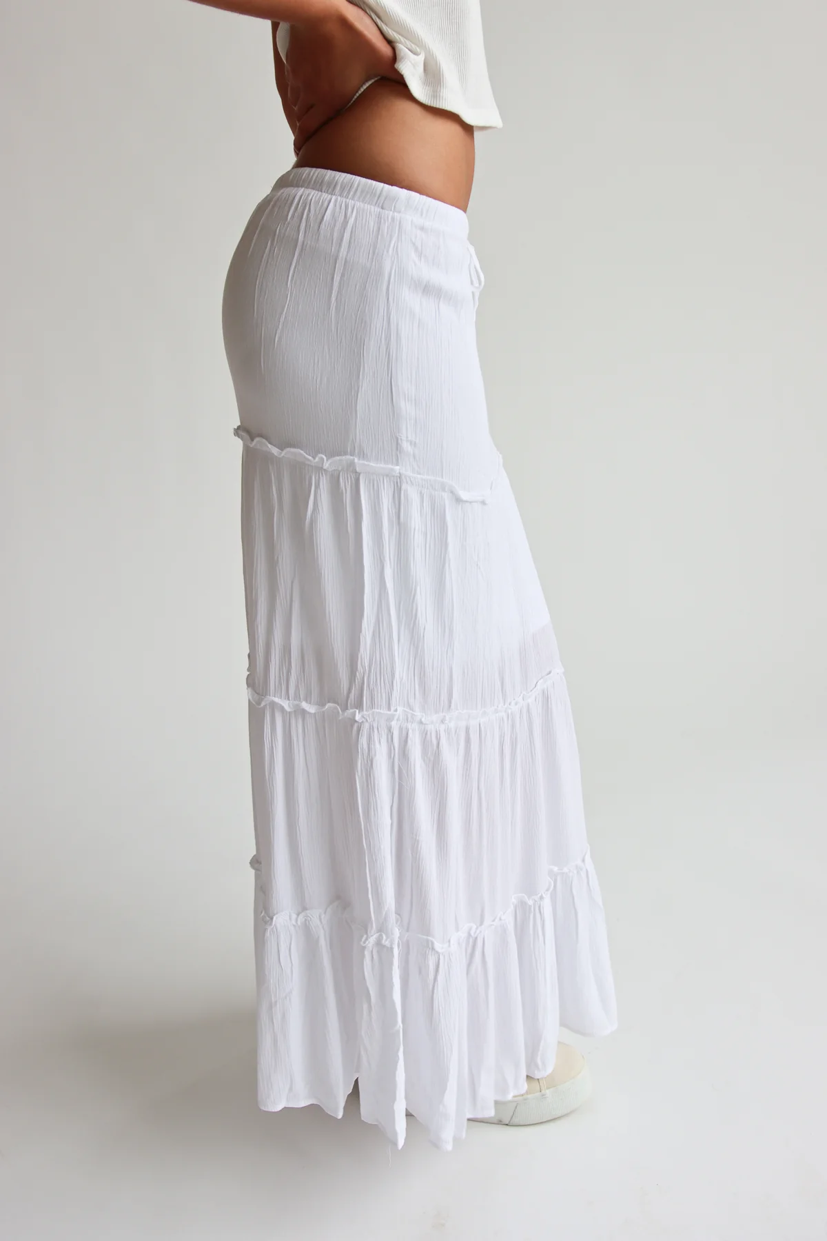 Ruffle Trim Tiered Maxi Skirt - Image 5